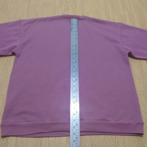 Vintage 80s Sweatshirt Jumper Women's Small Pink Embroidered Cottagecore Floral - Picture 8 of 12